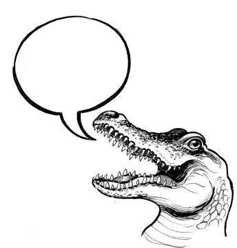 Speaking alligator Illustrazione stock