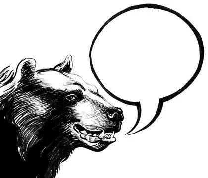 Speaking bear Stock Illustration