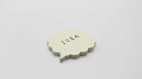 Speaking Cloud says IDEA text on White Background Stock Photos