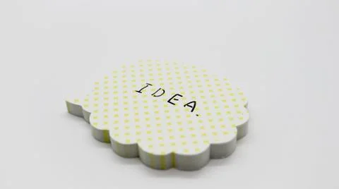 Speaking Cloud says IDEA text on White Background Stock Photos