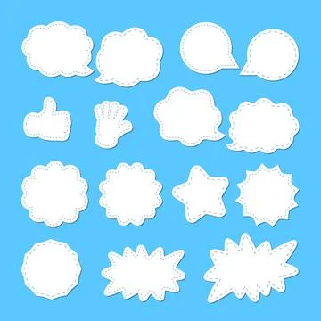 Speaking clouds Illustrazione stock