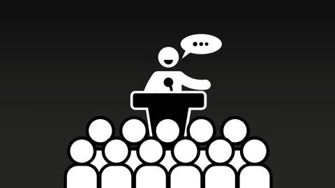 Speaking to Crowd, Stock Footage 335815193