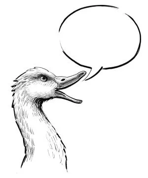 Speaking goose Stock Illustration