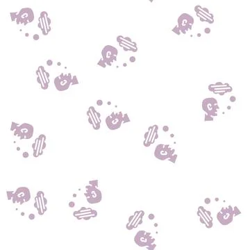 Speaking human glyph vector seamless pattern Stock Illustration