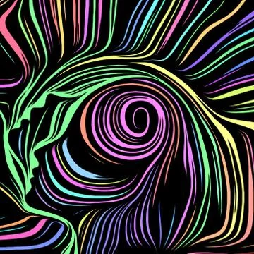 Speaking of Inner Lines Stock Illustration