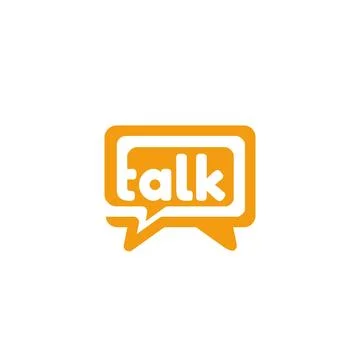 Speaking letters with bubble elements. talk, talk and chat concept Stock Illustration