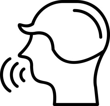 Speaking Line Icon Design Stock Illustration