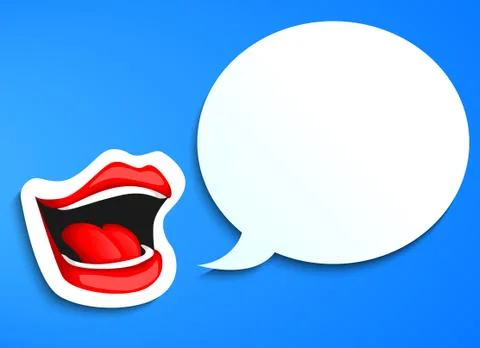 Speaking mouth Stock Illustration