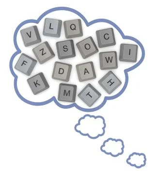 Speaking or thinking Illustrazione stock