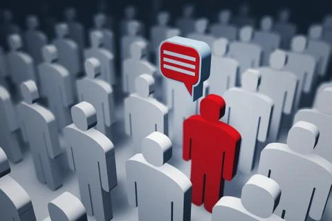 Speaking Out Stock Illustration