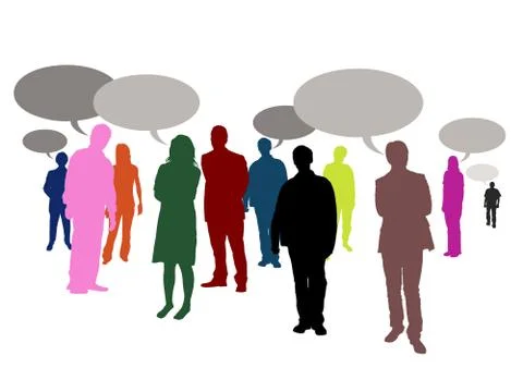 Speaking people Stock Illustration