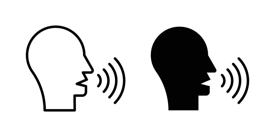 Speaking person icon vector design illustrations Stock Illustration