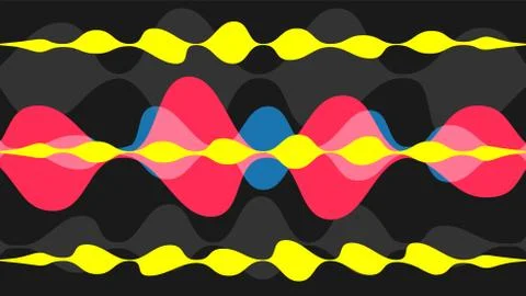 Speaking sound wave isolated on black background. Vector illustration. Stock Illustration