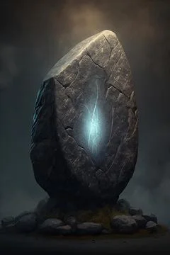 Speaking stone Stock Illustration