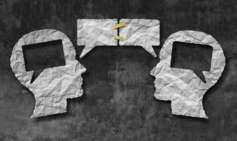 Speaking Together Stock Illustration