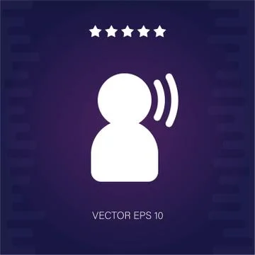 Speaking vector icon Stock Illustration