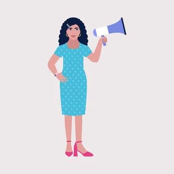 Speaks into a speaks into a megaphonemegaphone Illustration