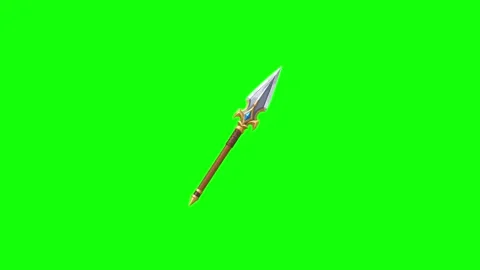 Spear animated weapon upgrade level tier evolution progression in 4k green .. Stock Footage 342539378