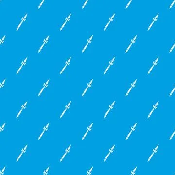 Spear battle pattern seamless blue Illustrazione stock