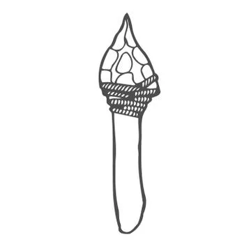 Spear doodle Stock Illustration
