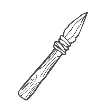 Spear doodle Stock Illustration