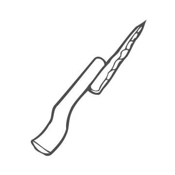 Spear doodle Stock Illustration
