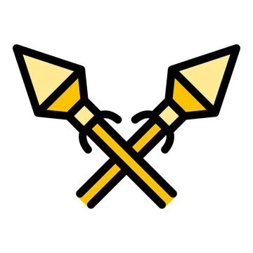 Spear game icon vector flat Stock Illustration