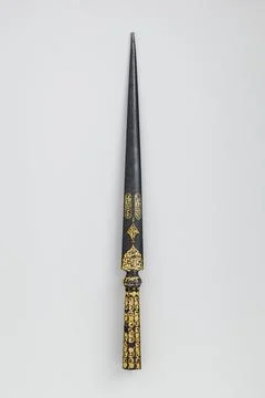 Spear Head dated A.H. 1001/A.D. 159394 Iranian Heads of this type were used.. Stock Photos