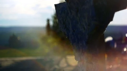 Spear hit in the target Stock Footage 82408991