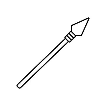 Spear icon element of weapon icon for mobile concept and web apps. Thin line  Stock Illustration