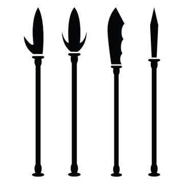 Spear icon set Stock Illustration