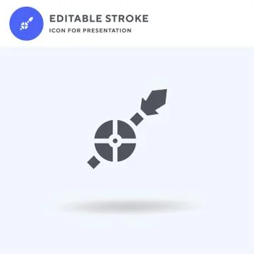 Spear icon vector, filled flat sign, solid pictogram isolated on white, logo Stock Illustration