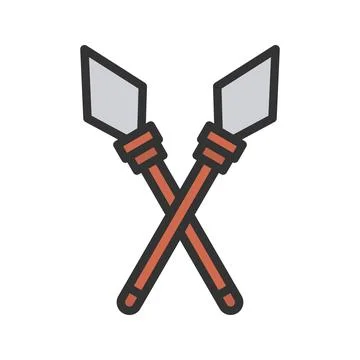 Spear icon vector image. Illustrazione stock