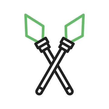 Spear icon vector image. Stock Illustration