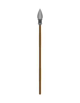 Spear isolated. pole weapons. lance isolated. Battle shaft Illustration