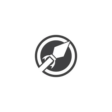 Spear Logo Template vector symbol 库存插图