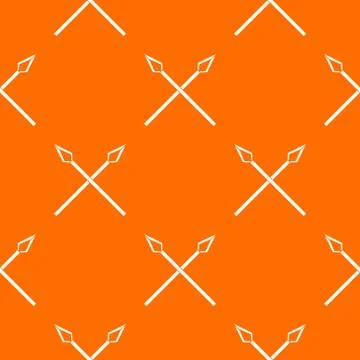 Spear pattern vector orange Stock Illustration