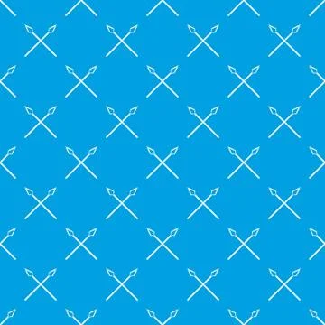Spear pattern vector seamless blue Stock Illustration