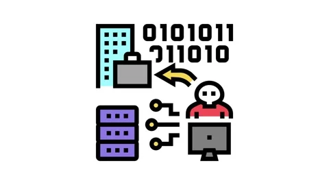 Spear phishing attacks color icon animation Stock Footage 224024106