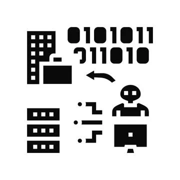 Spear phishing attacks glyph icon vector illustration Stock Illustration