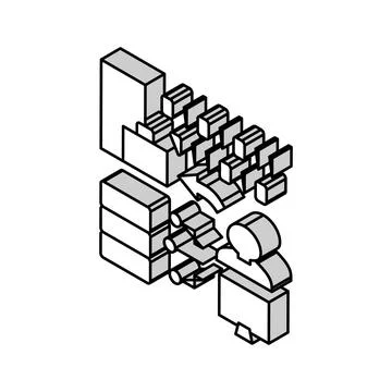 Spear phishing attacks isometric icon vector illustration Stock Illustration