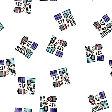Spear phishing attacks vector seamless pattern Stock Illustration