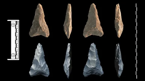 Spear Point crude triangular Stock-Footage 87201127