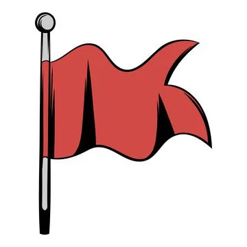 Spear with a red flag Stock Illustration