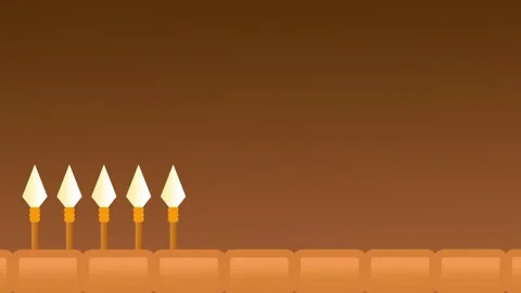Spear Tips Cluster Wood Ground Animation Stock Footage 337391039