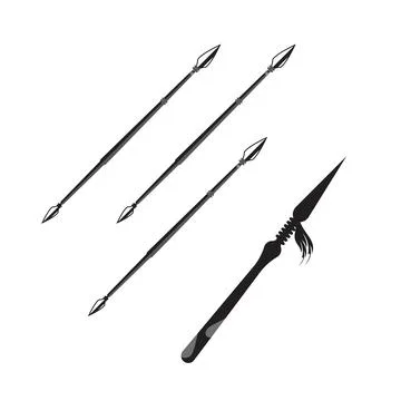 Spear Vector icon design illustration Stock Illustration