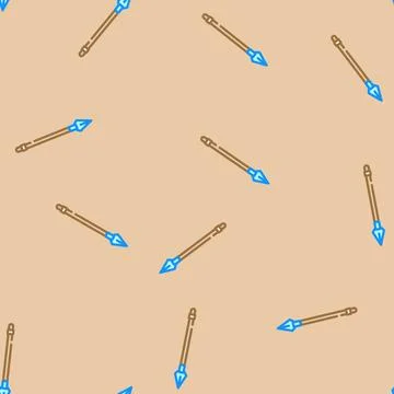 Spear weapon military vector seamless pattern Stockillustratie