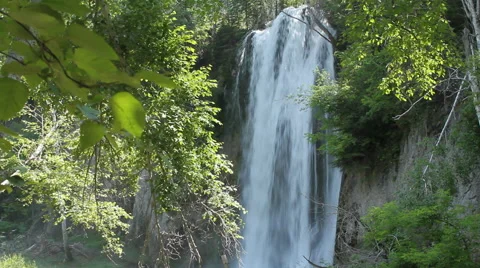 Spearfish Falls on a summer day Stock Footage 40341336