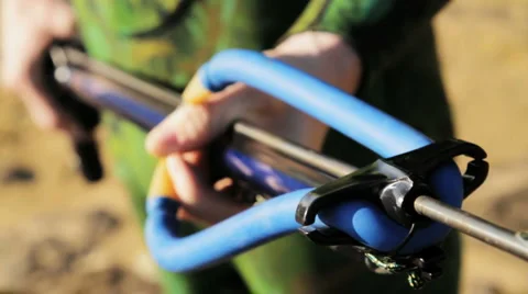 Spearfisherman Stock Footage 1092510