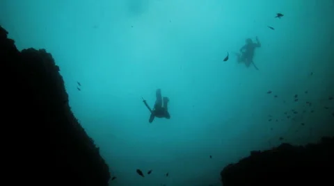 Spearfisherman Stock Footage 1097143
